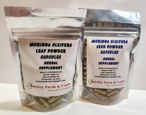 Moringa leaf powder capsules - moringa,